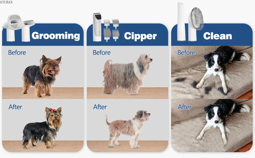 Pet Vacuum Cleaner with Dust Kit and Pet Hair Brush