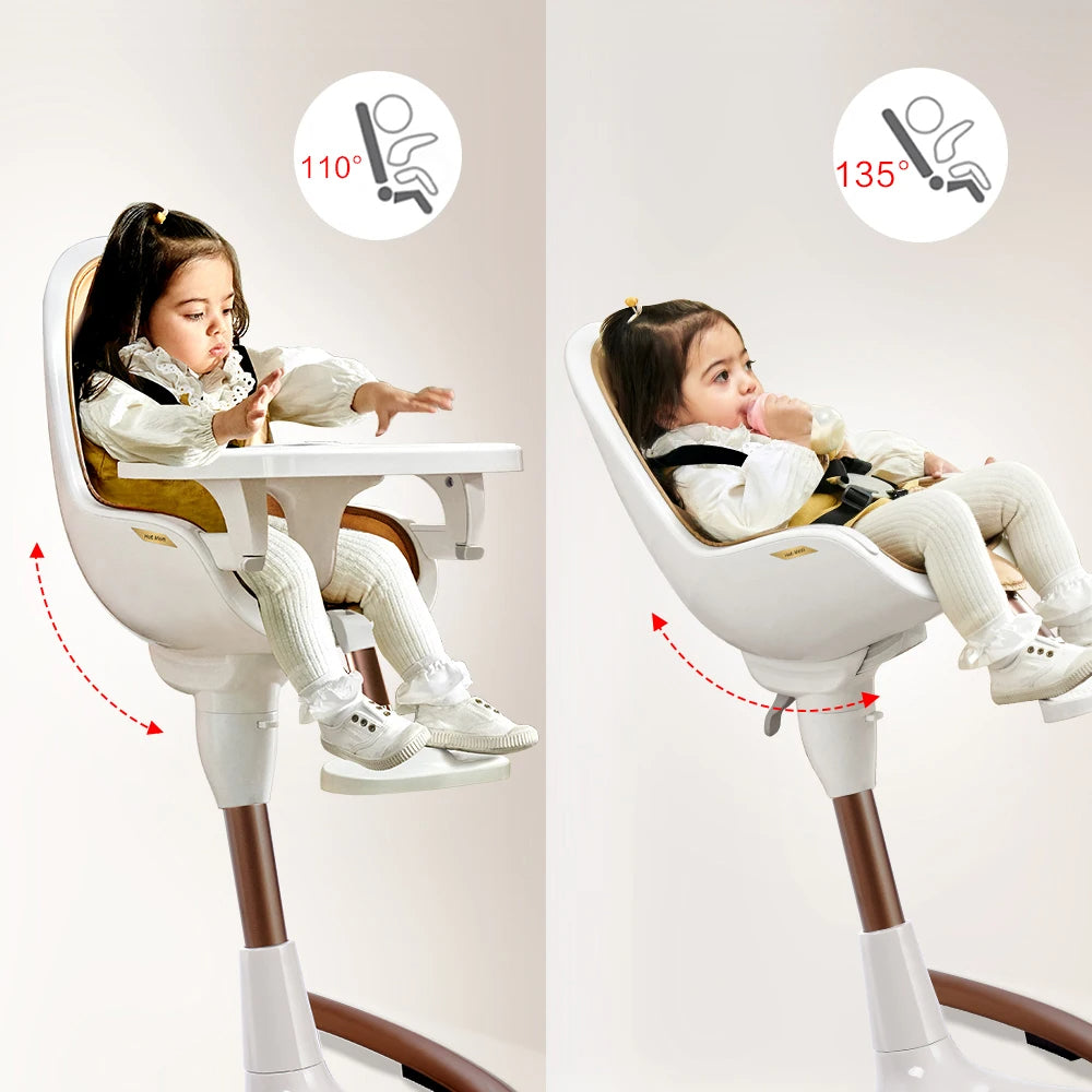 Hotmom ™ 360° Rotating HighChair With Adjustable Seat Height