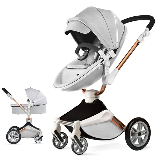 Hot Mom 360 rotating baby stroller in grey