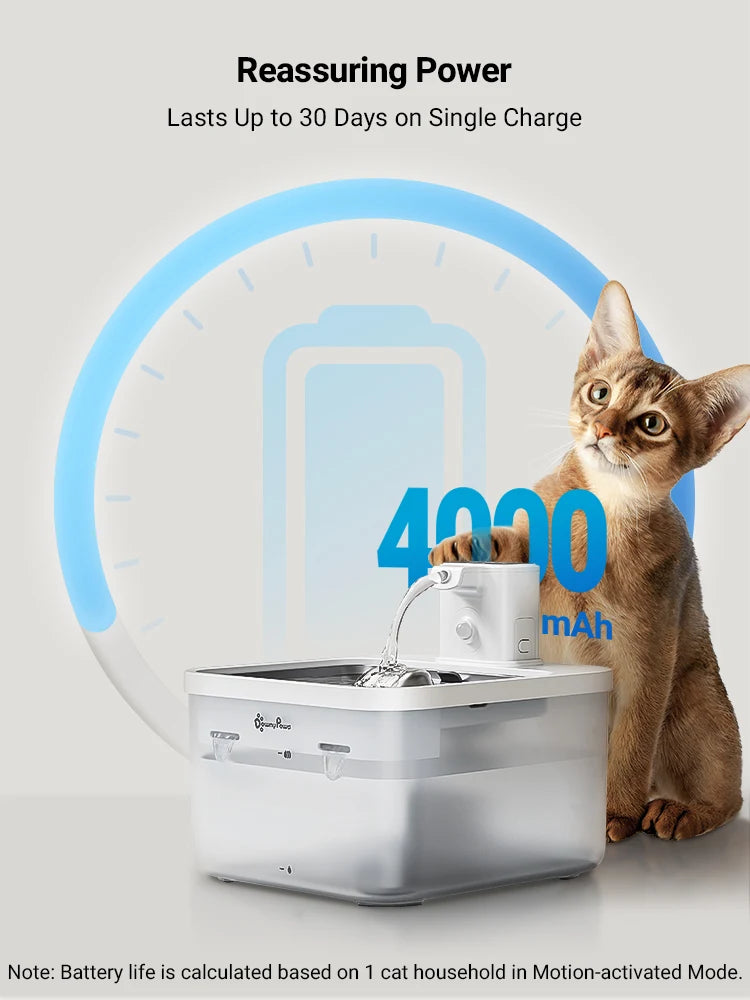 Automatic Stainless Steel Cat Water Fountain Wireless