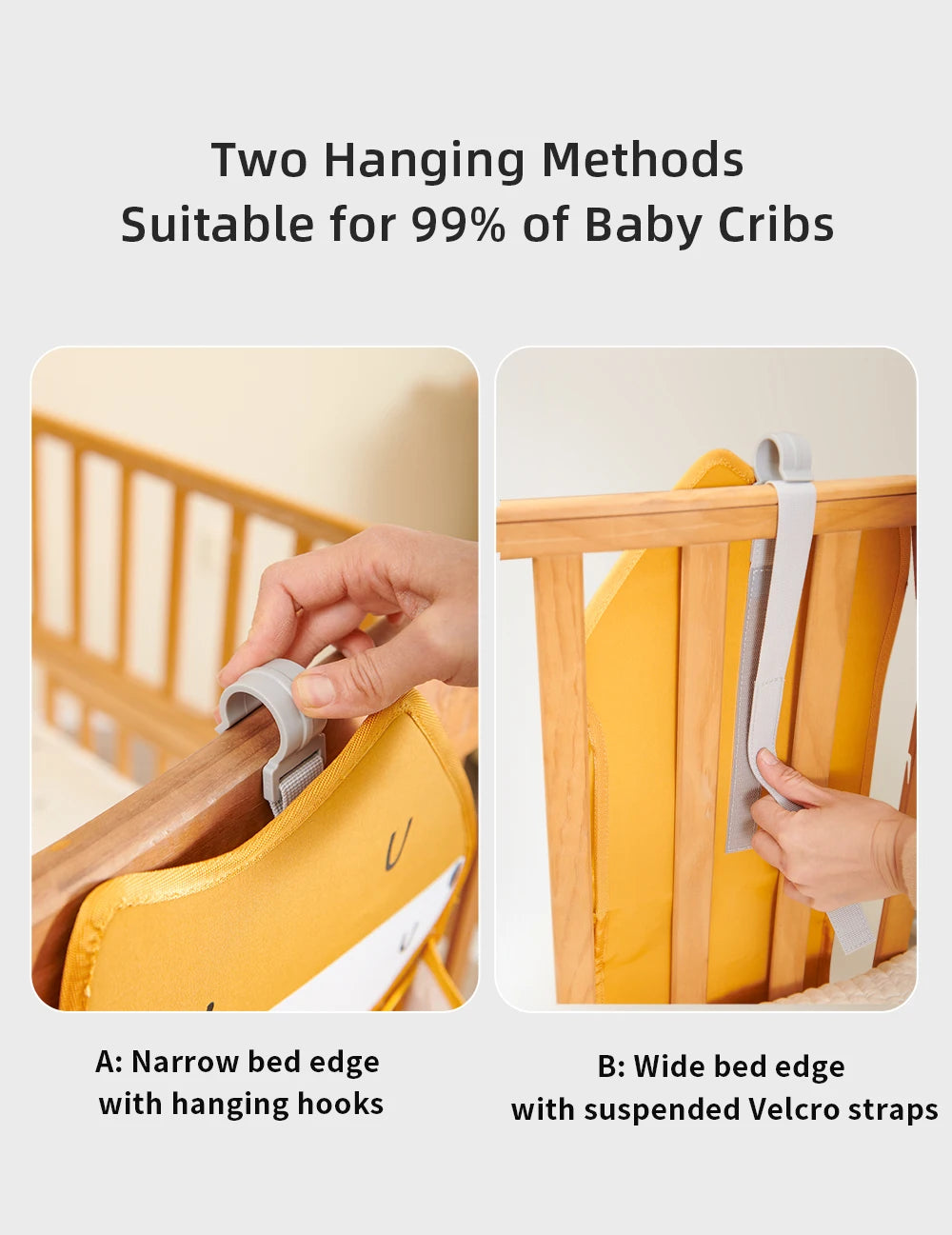 Sunveno Cartoon Crib Organizer – Cute Nursery Storage Bag