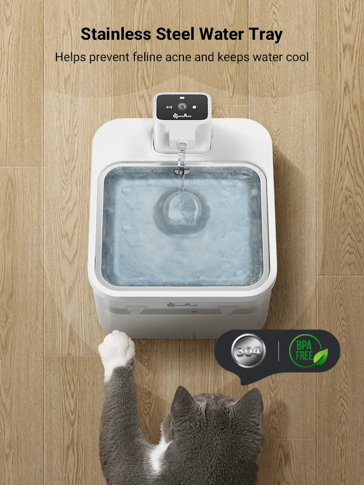 Automatic Stainless Steel Cat Water Fountain Wireless