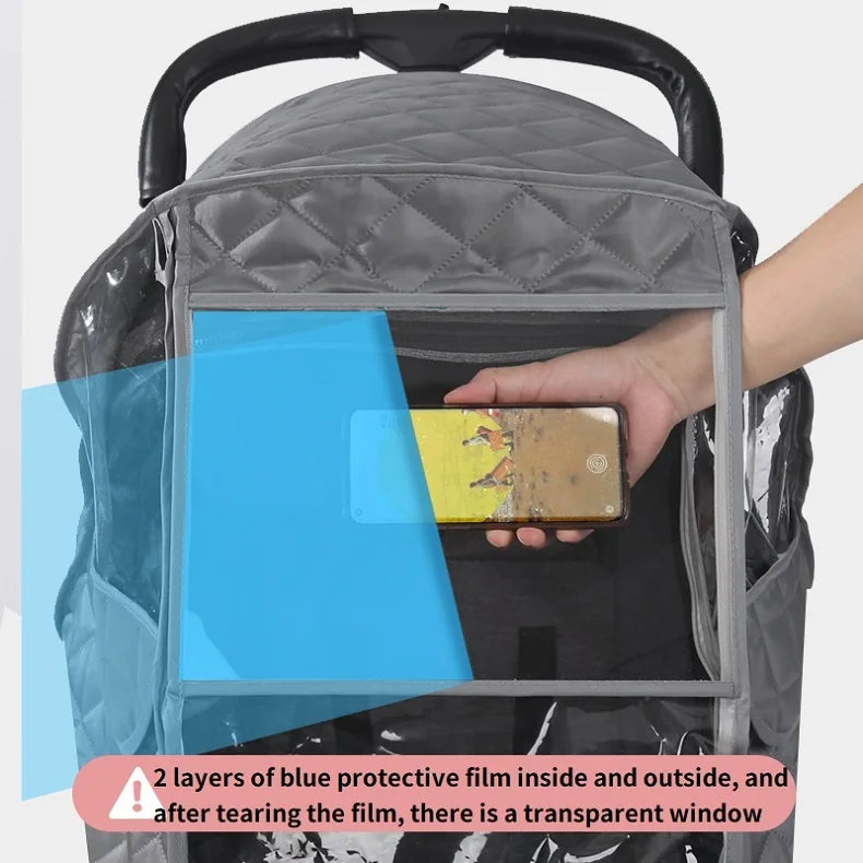Universal Thermal Waterproof Rain Cover – Pushchair Shield UK
