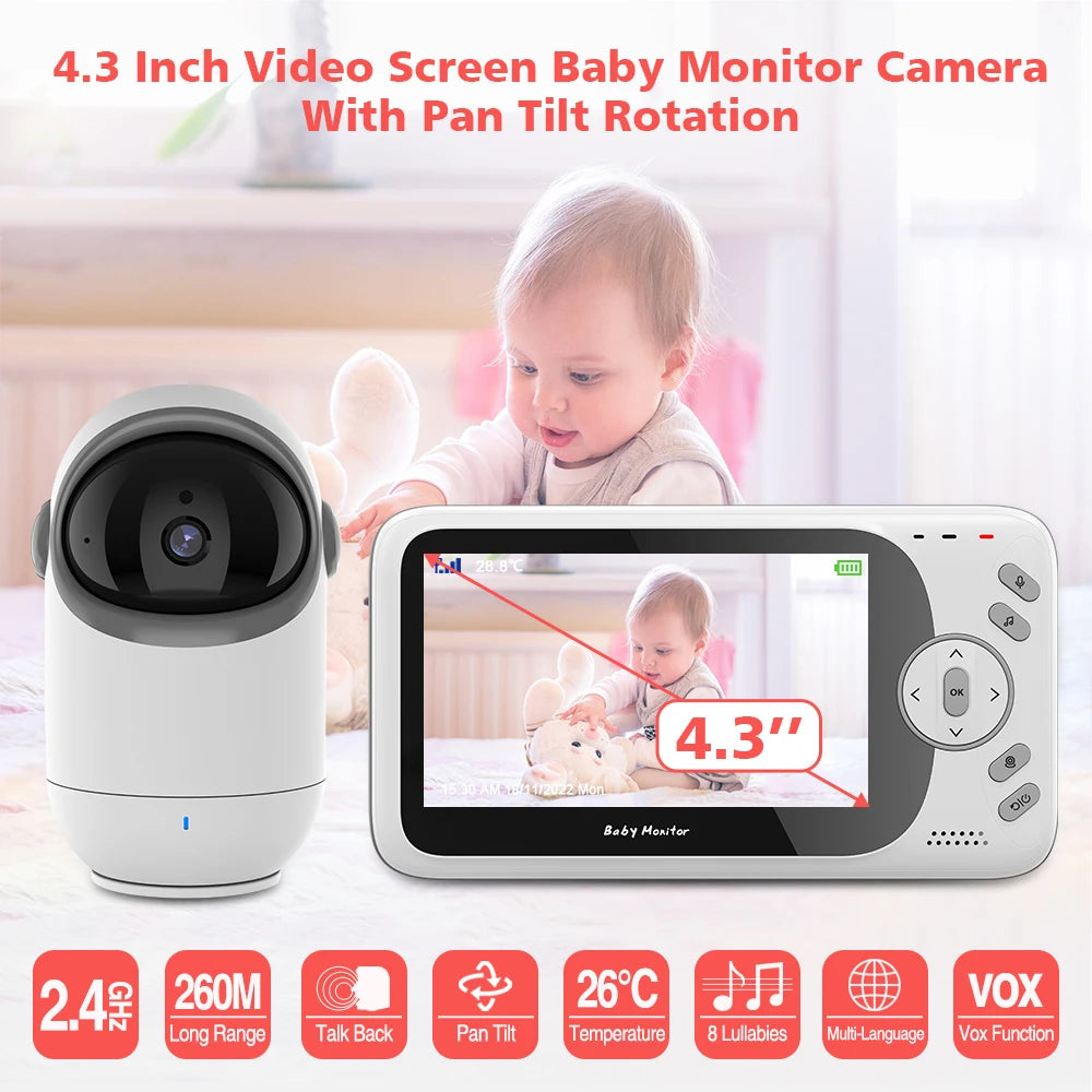 Video Baby Monitor With Pan Tilt Camera VB801