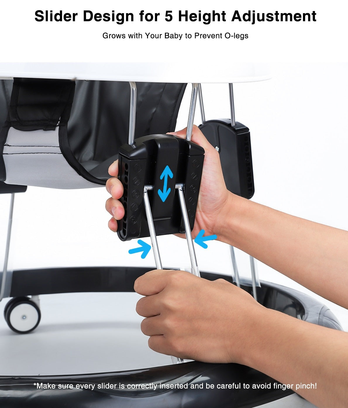 UBRAVOO Baby Walker Round Adjustable