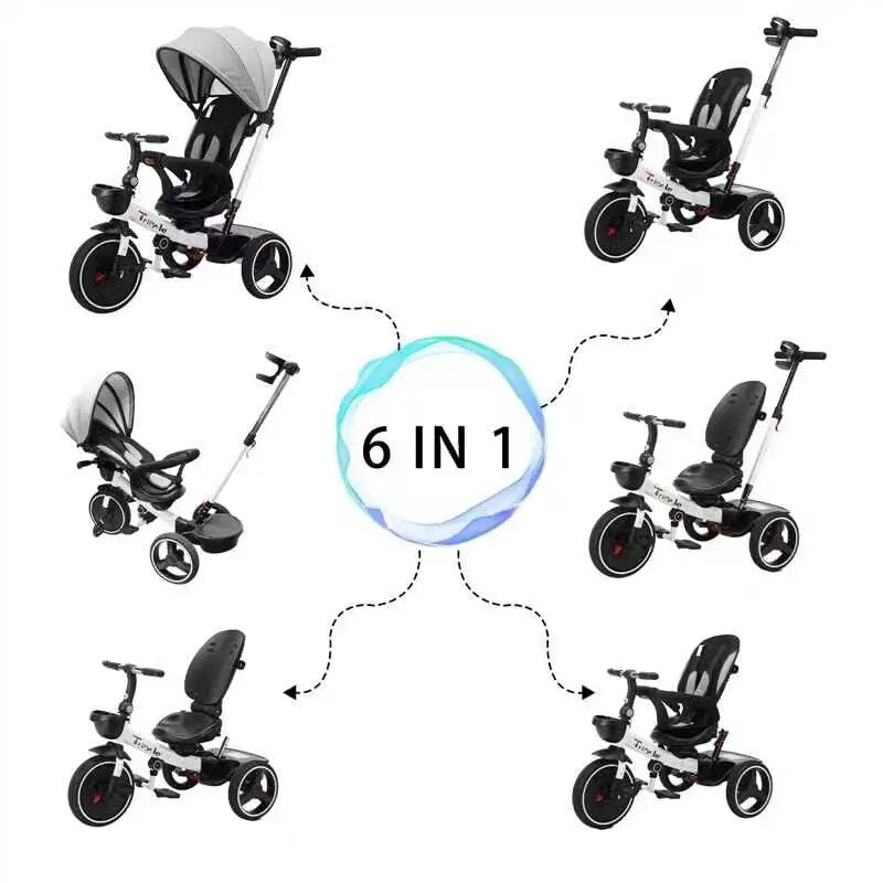 UBRAVOO Baby Stroller Tricycle Bike, 360 Degree Rotation