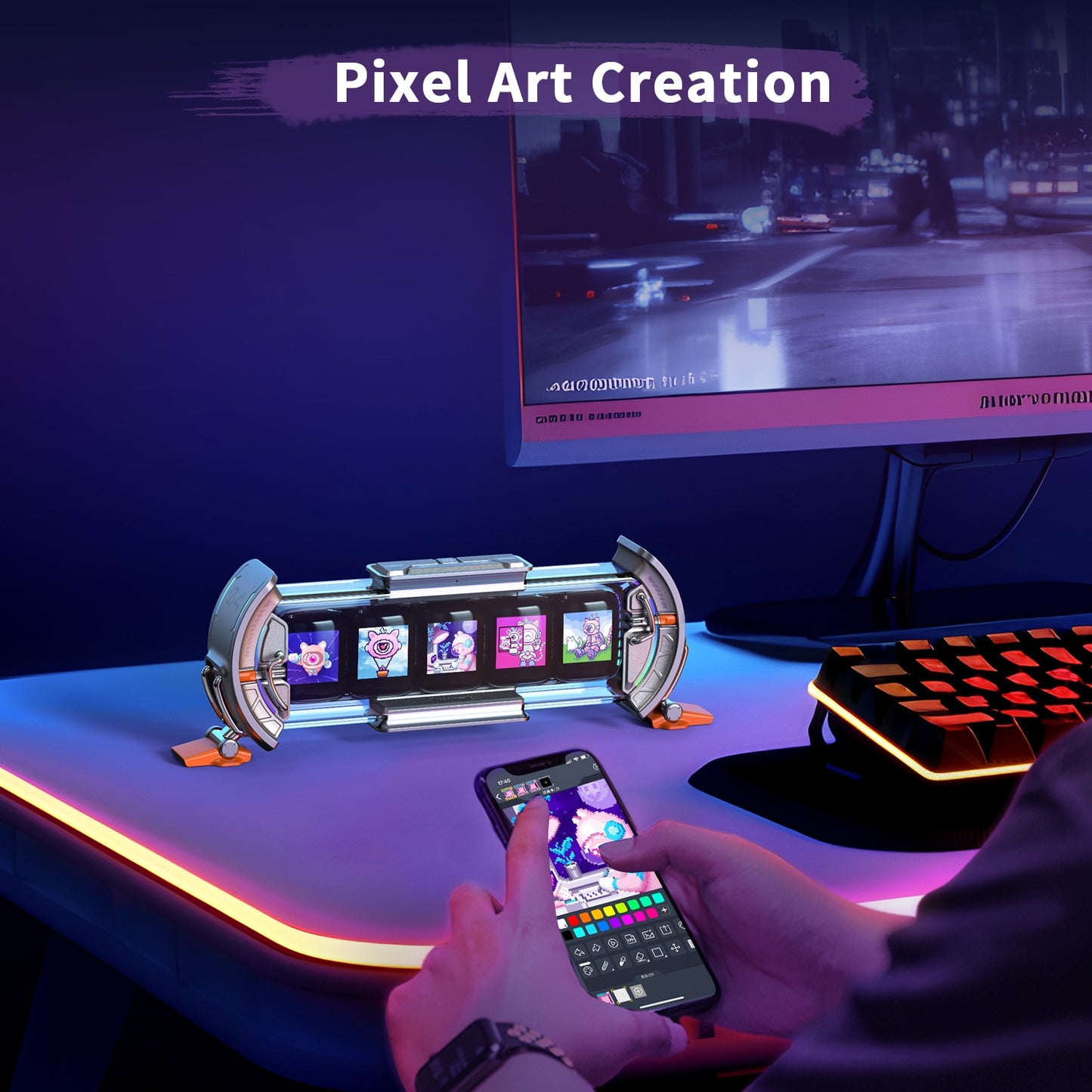 Divoom Times Gate Pixel Art Informative Display