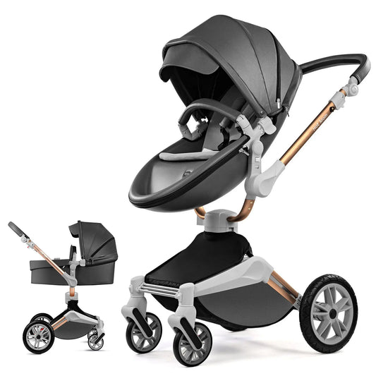 Hot Mom 360 rotating baby stroller in black