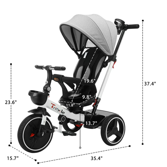 UBRAVOO Baby Stroller Tricycle Bike, 360 Degree Rotation