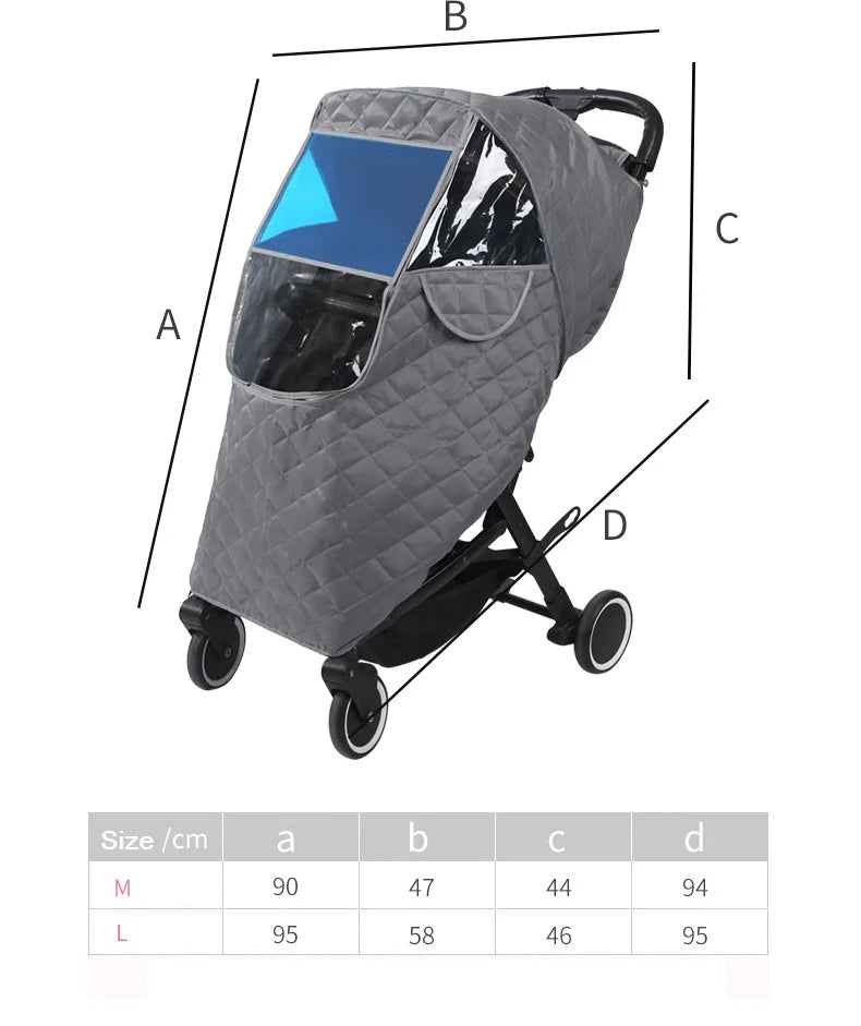 Universal Thermal Waterproof Rain Cover – Pushchair Shield UK