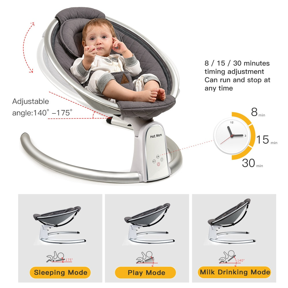 Electric Baby Swing with Bluetooth Hot Mom