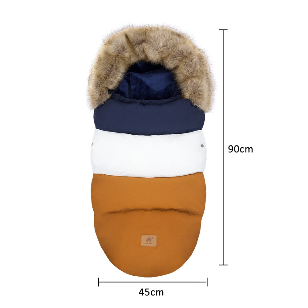Luxury Universal Footmuff Baby Sleeping Bag In Stroller Winter