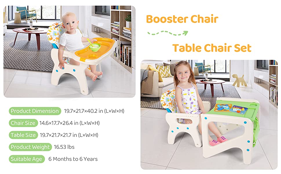 SEJOY Baby High Chair 3-in-1