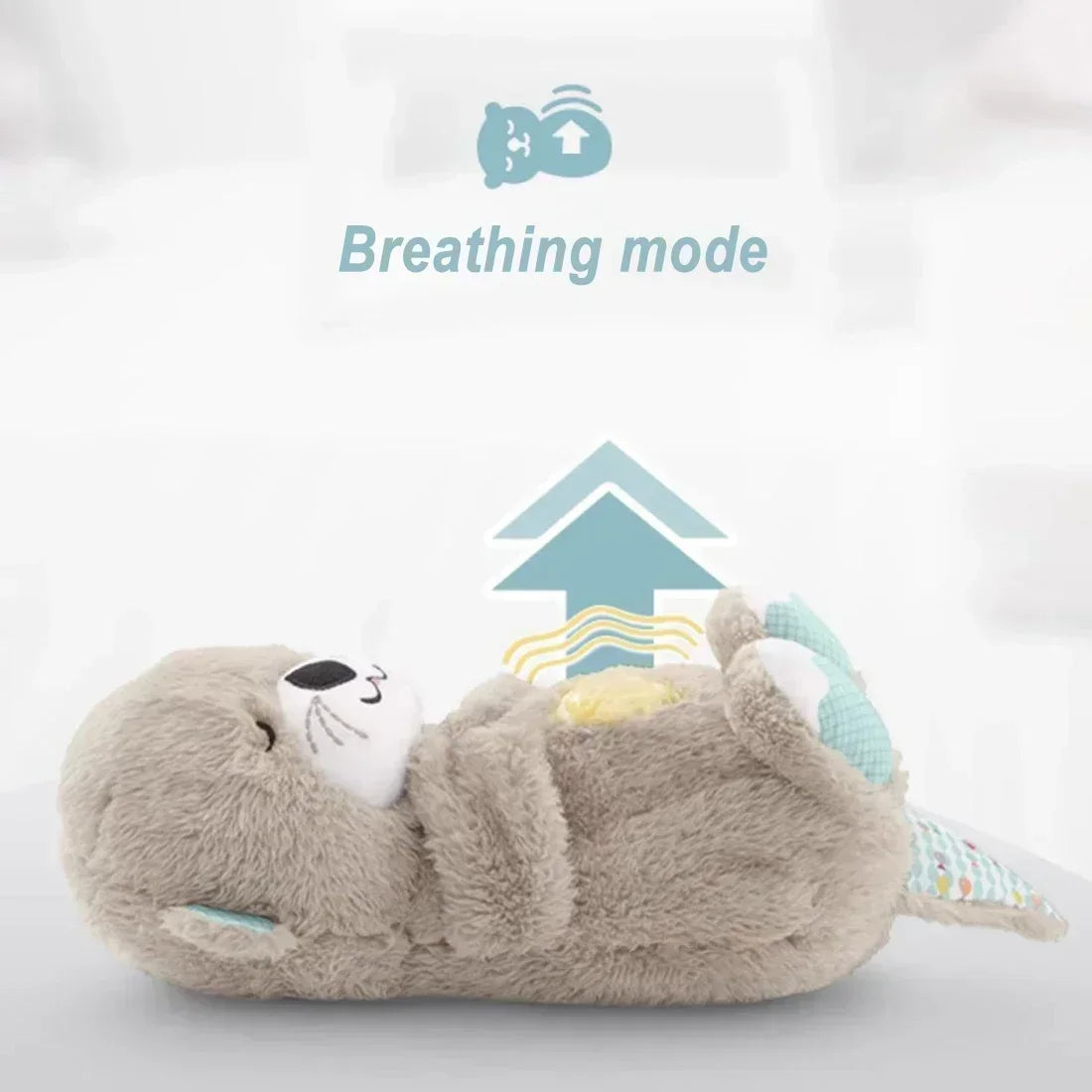 Sensory plush toy with breathing movements and sound