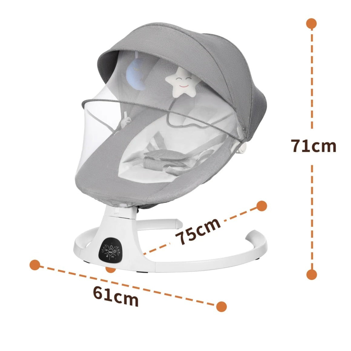 Baby electric rocking with Bluetooth and dinner plate