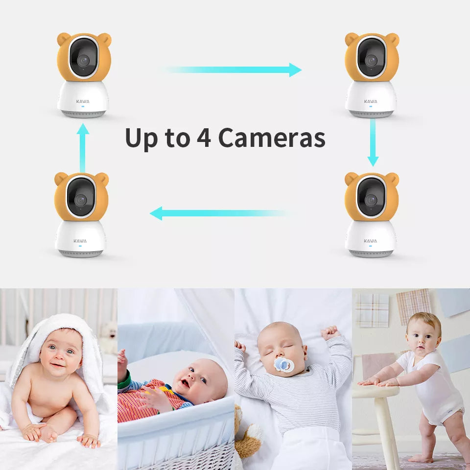 Baby Monitor with Cameras Audio Video Nanny Wireless