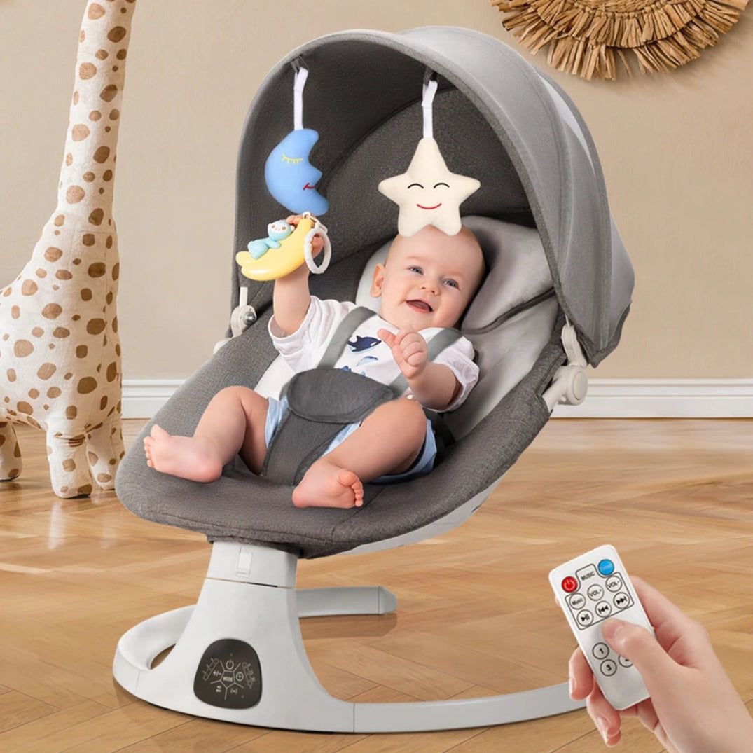 Baby electric rocking with Bluetooth and dinner plate