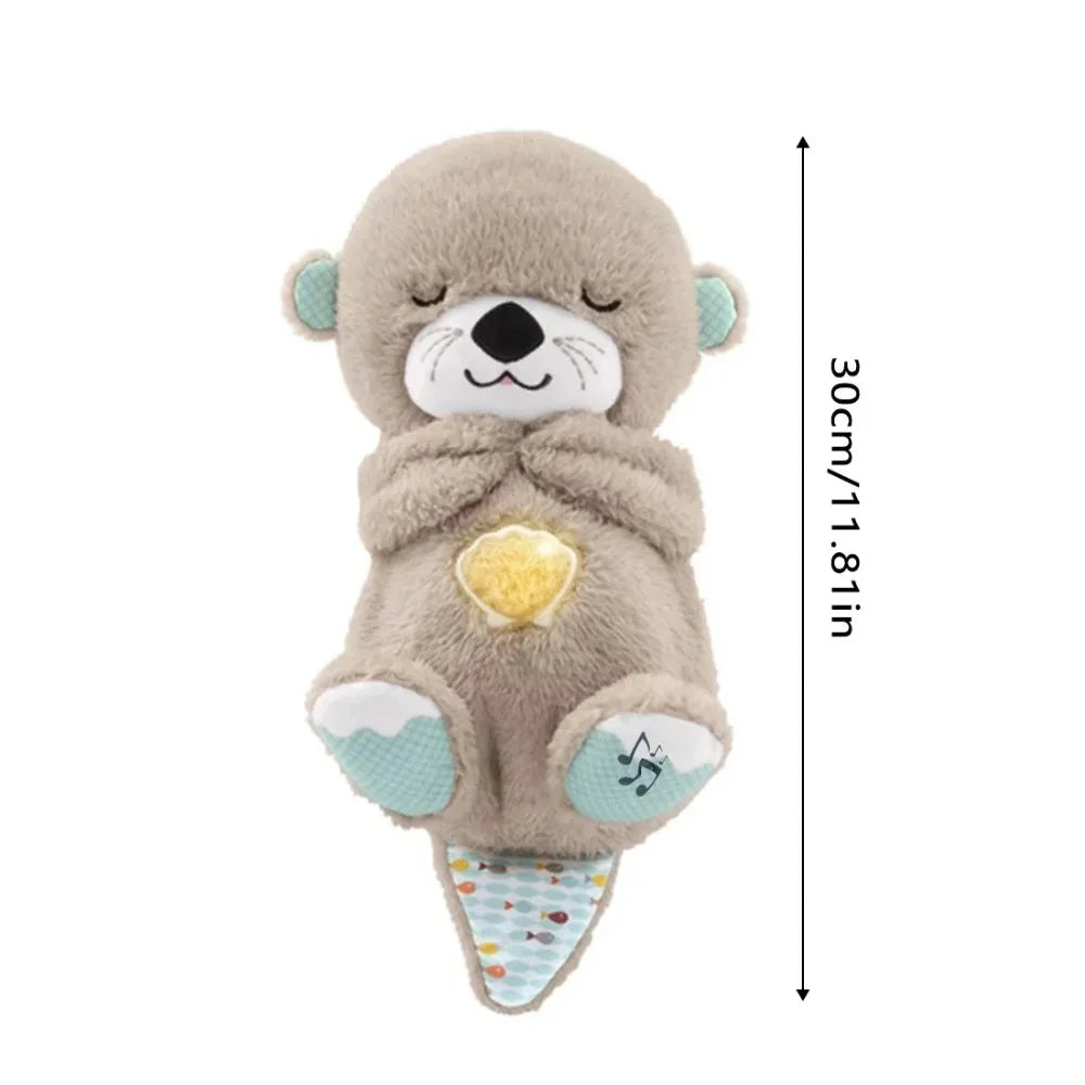 Sensory plush toy with breathing movements and sound