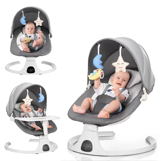 Baby electric rocking with Bluetooth and dinner plate