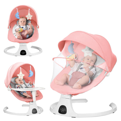 Baby electric rocking with Bluetooth and dinner plate