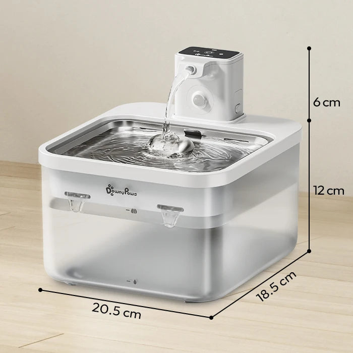Automatic Stainless Steel Cat Water Fountain 4000mAh Wireless