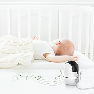 Video Baby Monitor  4X Zoom Audio Temperature Sensor Lullaby