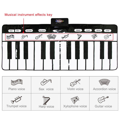 Multifunction Musical Piano Mat  24 Keys Educational Toys