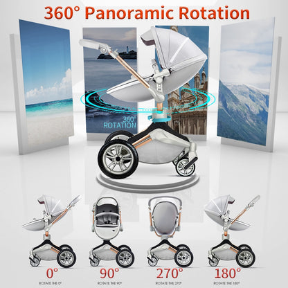 Luxury 360° Rotate Baby Stroller Pram Travel System Pram F023