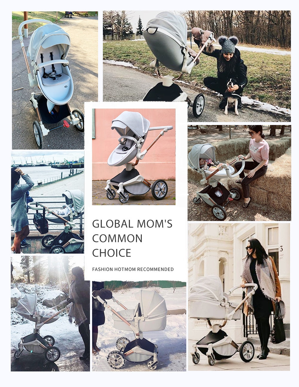 Luxury 360° Rotate Baby Stroller Pram Travel System Pram F023