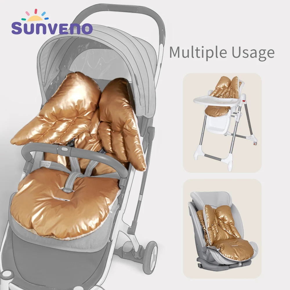 Luxury Baby Stroller Seat Cushion Thick Warm Cozy