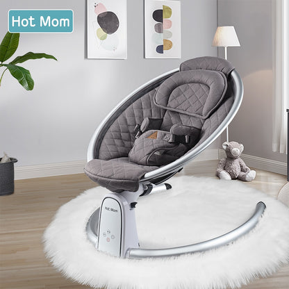 Hot Mom Electric Baby Bouncer with Bluetooth 5 swing speeds