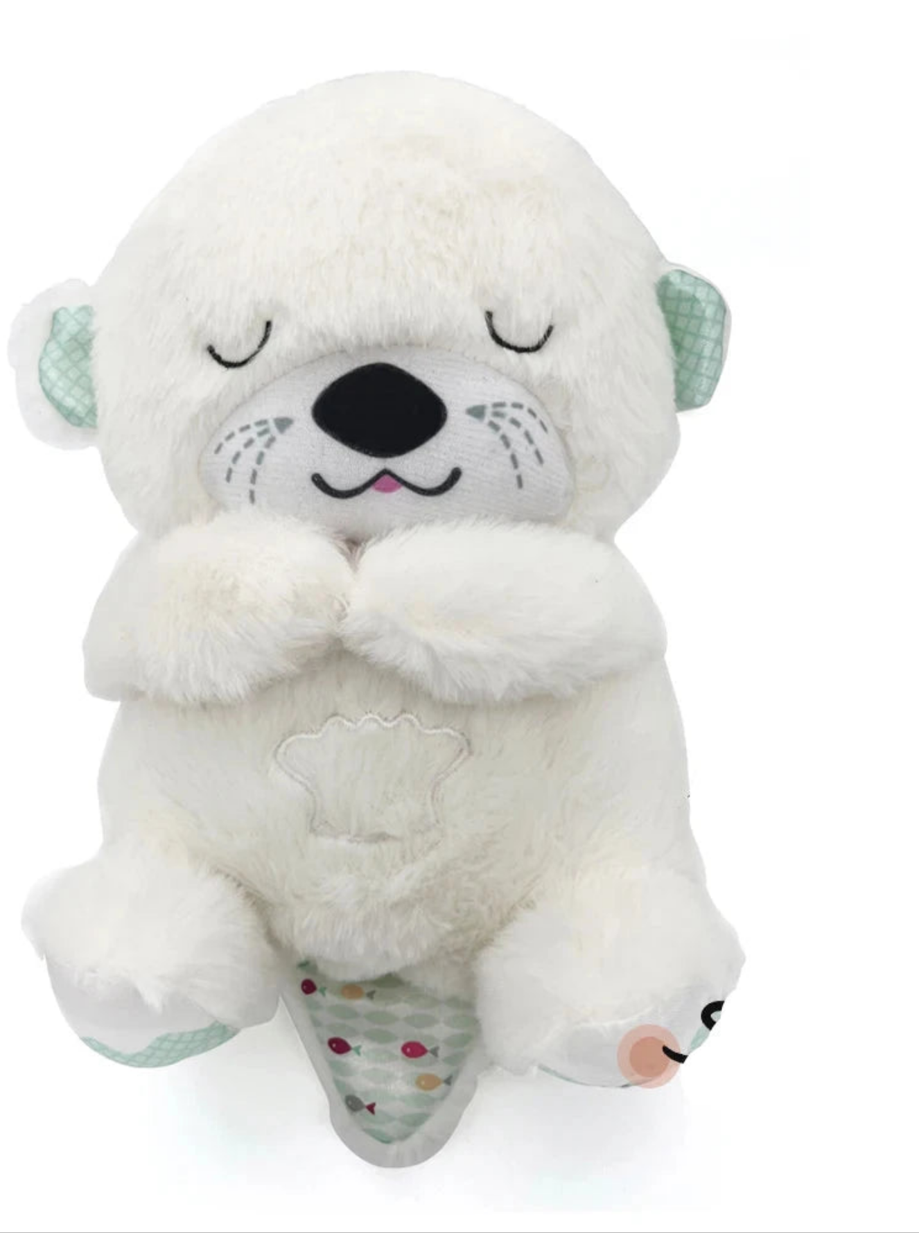 Sensory plush toy with breathing movements and sound