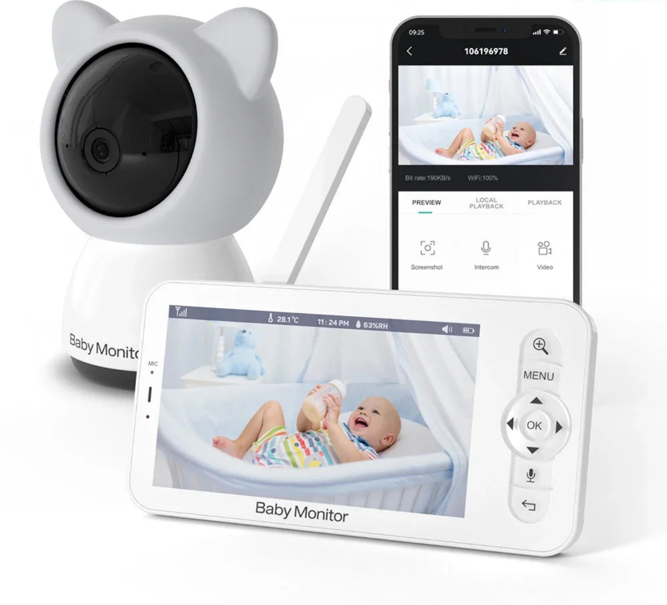 Baby Monitor Camera Temperature Detect