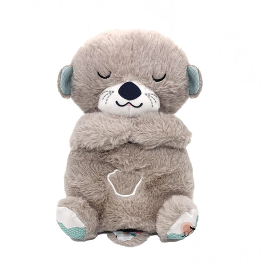 Sensory plush toy with breathing movements and sound