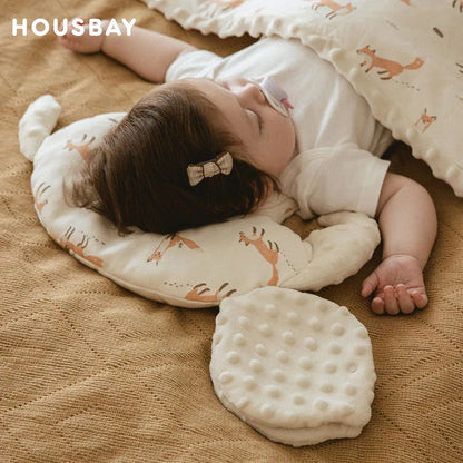 Baby Pillow Newborn Sleep Comfort Security Elephant Ear Leaves Design Baby