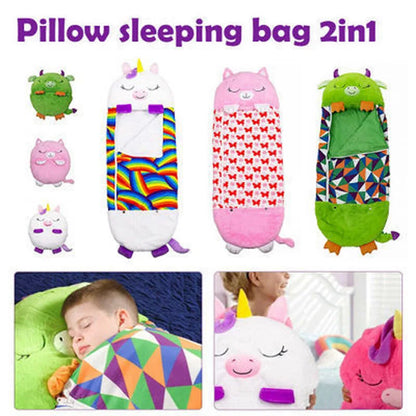 Children's Cartoon Sleeping Bag with Pillow