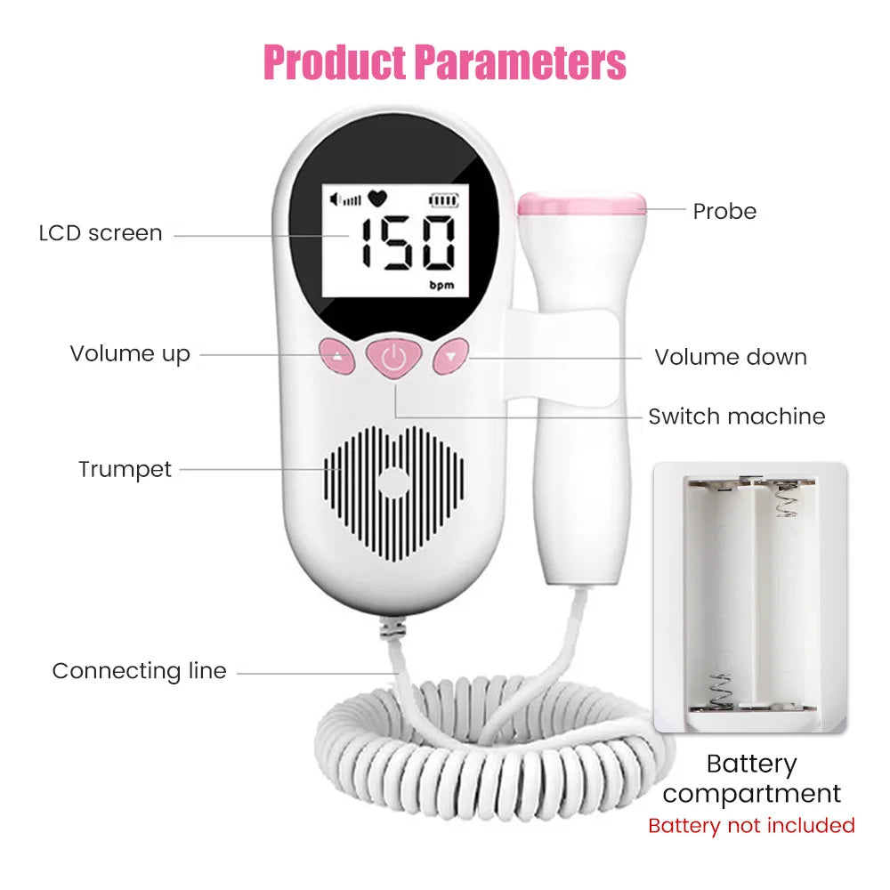 Pregnant Ultrasound Baby Heart Rate Detector