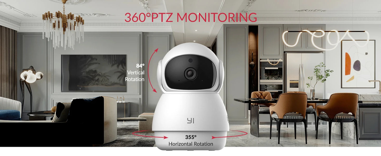 YI Dome Security Camera with Night Vision Motion Detection