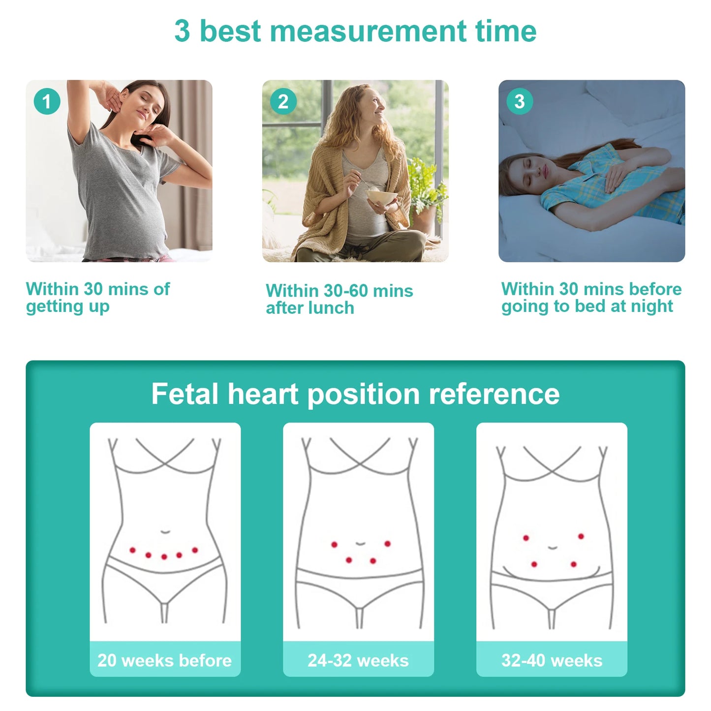 Doppler Pregnancy Baby Heart Rate Monitor