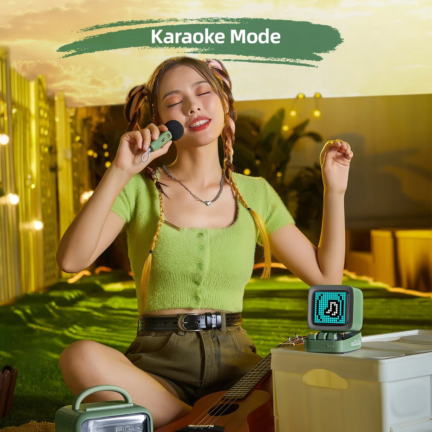 Divoom Ditoo-Mic Bluetooth Speaker with Karaoke Microphone