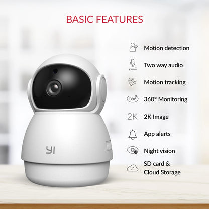 YI Dome Security Camera with Night Vision Motion Detection