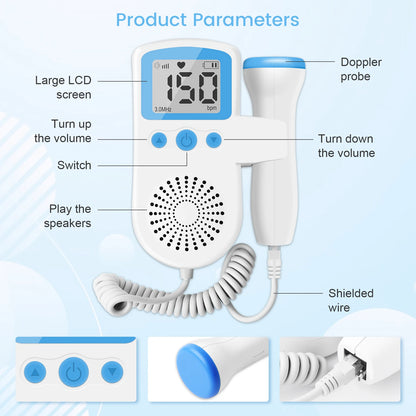 Pregnant Ultrasound Baby Heart Rate Detector