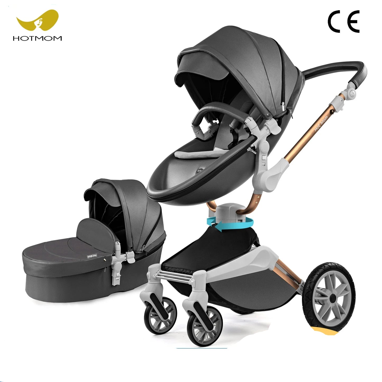 Hotmom Baby Stroller F023 360 Rotate Travel System 2 in 1 Teddie s Home