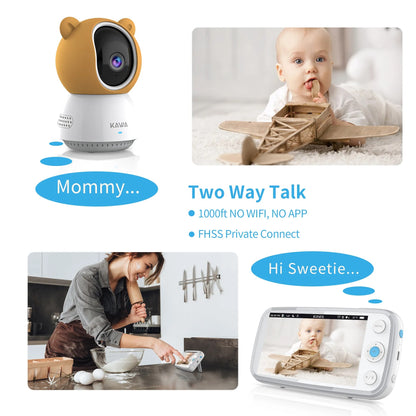 Baby Monitor with Cameras Audio Video Nanny Wireless