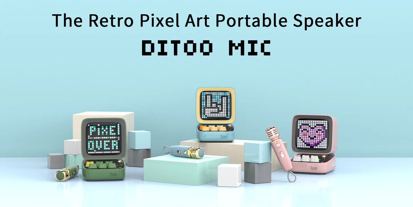 Divoom Ditoo-Mic Bluetooth Speaker with Karaoke Microphone