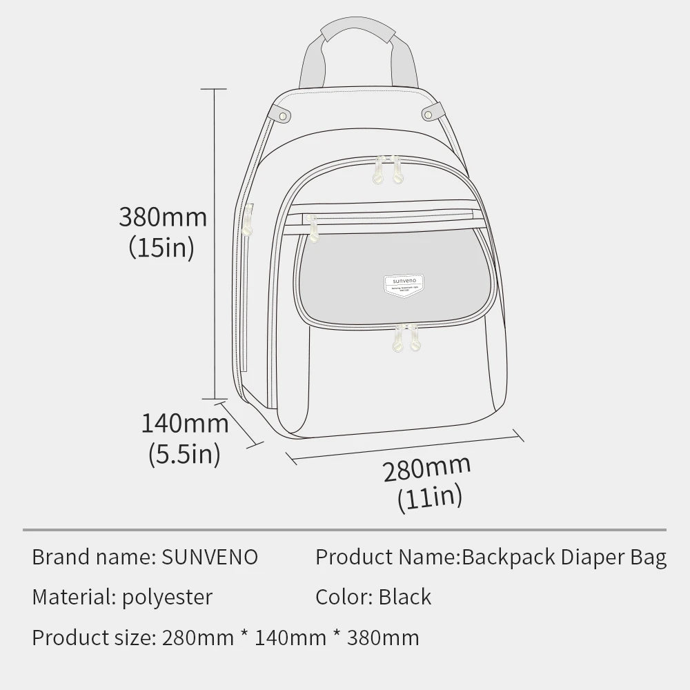 Sunveno Diaper Bag  Backpack