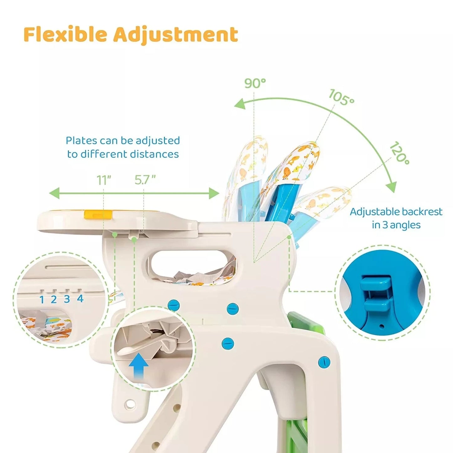 SEJOY Baby High Chair 3-in-1