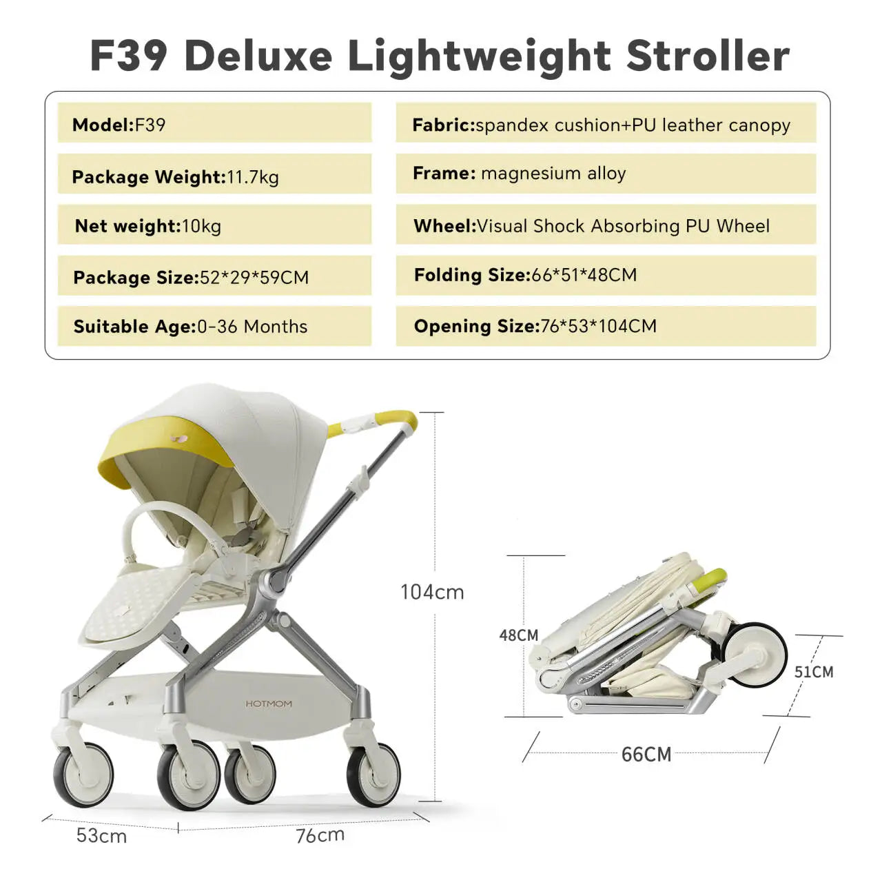 Hot Mom Evolutive Light Stroller F39