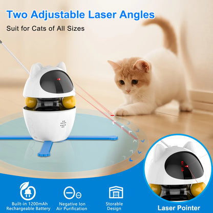 Automatic Cat Toys Interactive laser with Ball and Feather