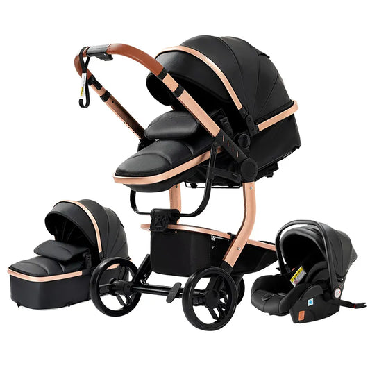 High landscape 3-in-1 baby carriage for travel, lightweight and compact